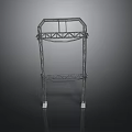 Industrial Metal Frame Equipment With Upper Structure And Lower Shelf White Supports