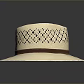 Stylish Straw Hat As Daily Life Essential With Perforated Design And Brown Leather Band