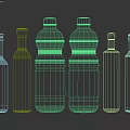 Assorted Condiment Bottles with Different Labels and Designs for Kitchen
