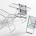 Modern Metal Clothes Drying Racks With Folding Design And Various Styles 3d model
