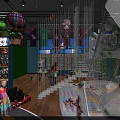 Disney Themed Mall Store With Cartoon Characters Toys Decorations Lighting And Kids Shopping Area