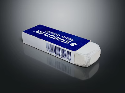 Spencer Magic Premium Eraser Bar with Blue Packaging and White Rectangular Design 3d model
