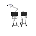 Medical Devices Featuring Dual Monitors Mobile Stands And Adjustable Arm Structures 3d model