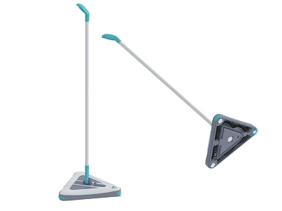 Efficient Household Mop Appliance with Triangular Head and Adjustable Handle for Floor Cleaning 3d model
