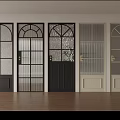 Different Interior Door Designs With Arched Glass Panels And Wooden Floor