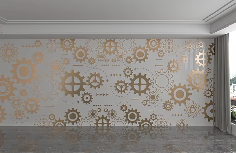 Modern background wall 3d model