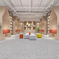 Modern Library Simple Library 3d model