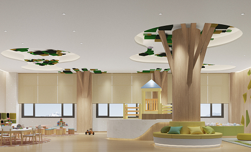 Modern Kindergarten Children's Area 3d model