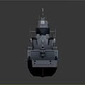 Advanced Modern Naval Warship With Deck Radar Weapon Systems And Equipment