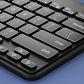 Black Slim Computer Keyboard With Chiclet Keys And Compact Design For Desktop Use 3d model