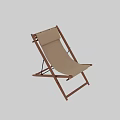 Wooden Frame Leisure Chair With Canvas Seat Adjustable Backrest And Foldable Design
