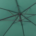 Outdoor Cantilever Sunshade with Green and Gray Canopies and Adjustable Stands