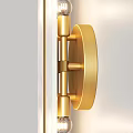 Elegant Modern Wall Sconce With White Marble Panel Gold Vertical Strip And Soft Lighting