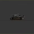 Gray Military Tank Placed On Brown Circular Ground With Gray Background