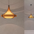 Modern Geometric Chandelier Design With Warm Light And Layered Structure For Home Interior