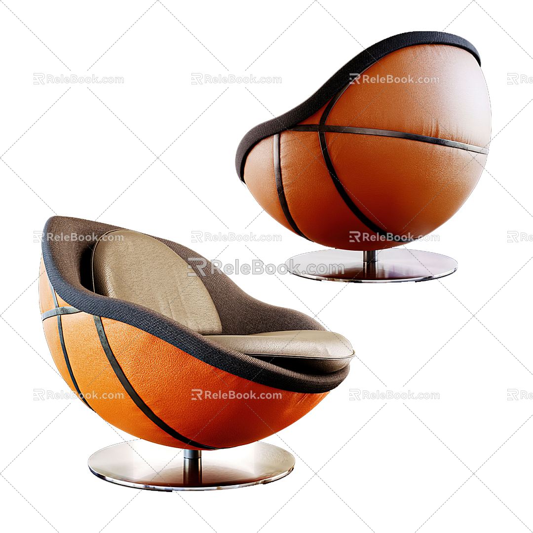 modern sofa chair basketball leisure chair 3d model