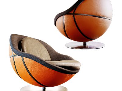 modern sofa chair basketball leisure chair 3d model