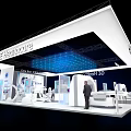 GE Healthcare Exhibition Booth With Modern Design And Medical Equipment