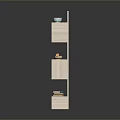 Modern Wooden Bookcase Design With Tiered Shelves Books And Decorative Items