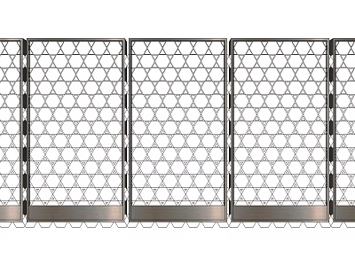 Foldable Metal Mesh Panel Screen For Room Divider And Decorative Use 3d model