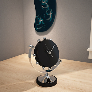 Modern ornaments clock 3d model