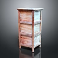 Wooden Three Tier Open Shelf Storage Unit With Natural Wood Finish And Support Legs