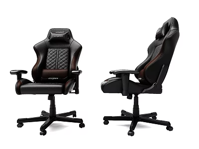 Ergonomic Black Leather Office Chair With Adjustable Back And Swivel Base 3d model