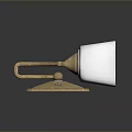 Elegant Modern Lighting Fixture Combination With Golden Metal Frame And White Square Lampshade Base
