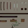 Modern handle hardware handle combination 3d model