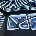 Modern Decorative Lights Design with Layered Mirrors Abyssal Mirrors Straight and Tunnel Lights