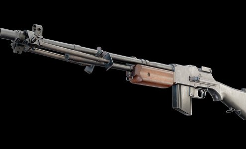 M1918a2 automatic rifle 3d model