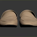 Light Pink Leather Loafers with Simple Smooth Surface Comfortable Flat Sole for Casual Daily Wear