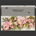 Open White Paper Box With Flower Bouquet Butterfly Patterns And Bring Joy To Your Door