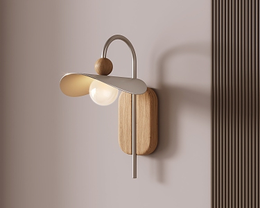 Cream wind wall lamp 3d model