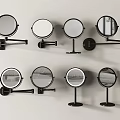 Modern Bathroom Mirrors With Various Designs Wall Mounted And Tabletop Styles 3d model