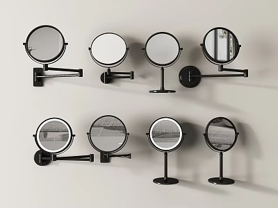 Mirror Makeup Mirror Dressing Mirror Bathroom Mirror Round Mirror Bathroom Mirror 3d model