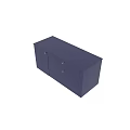 Blue Modern Entryway Side Cabinet With Drawers Doors And Sleek Design