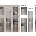Public Facilities With Stainless Steel Lockers For Modern Functional Storage Solutions 3d model