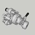 Industrial Stainless Steel Valve With Multi Port Connections And Control Handle