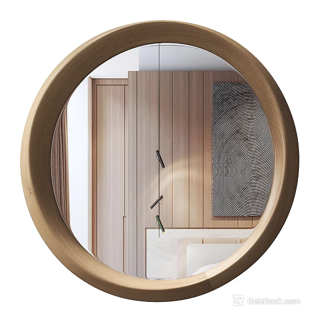 Modern Wooden Decorative Cabinet With Metal Handles And Marble Top In Interior Design 3d model 