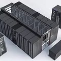 Multiple Server Racks In Data Center With Hardware And Storage Units