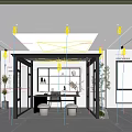 Modern Door And Window Showroom Featuring Glass Displays Plants And Lighting