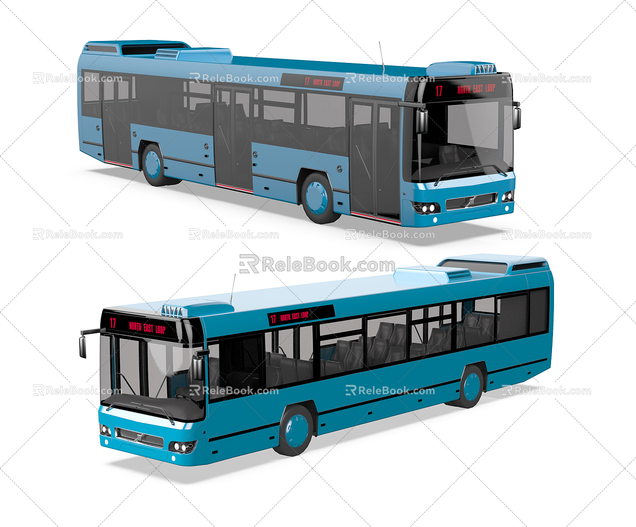 Modern Bus Bus Bus 3d model