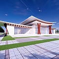 Visitor Center Creative Architecture Scenic Area Service Center Museum Exhibition Hall Cultural Center 3d model