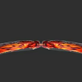 Flaming Wings Weapon Featuring Fiery Red Feathers And Mythical Design