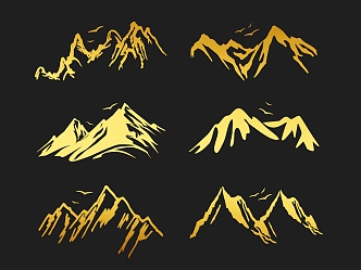 Landscape ink mountain pattern Chinese style mountain pattern mountain river national tide mountain peak stratification mountain peak group mountain line draft mountain ancient style landscape 3d model