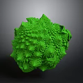 Green Spherical Animal With Intricate Fractal Surface Patterns And Textures