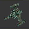 Gray Multi Engine Spacecraft With Advanced Complex Structure For Cosmic Missions
