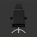 Modern Office Chair With Mesh Back Armrests And White Base Design