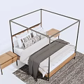 Double bed 3d model
